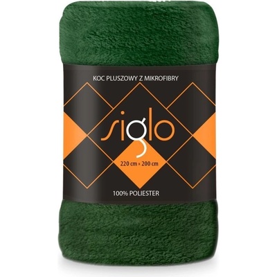 Faro Plyšová deka lahvově zelená super soft 200x220