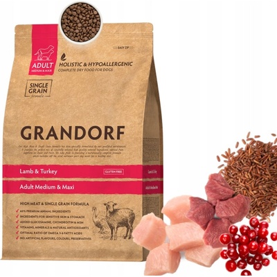 Grandorf Adult Medium & Maxi Jahňacie & Morčacie 3 kg
