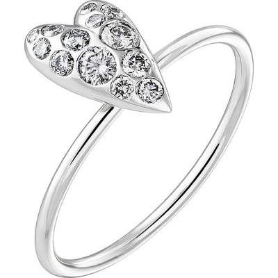 Tiami Prsten z bílého zlata s diamanty Cute Heart Sparkling RCHSW2201