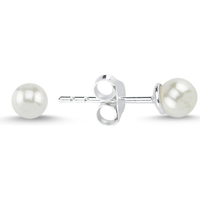 Lunica Stříbrné puzetové náušnice PERLA 4 mm 0840
