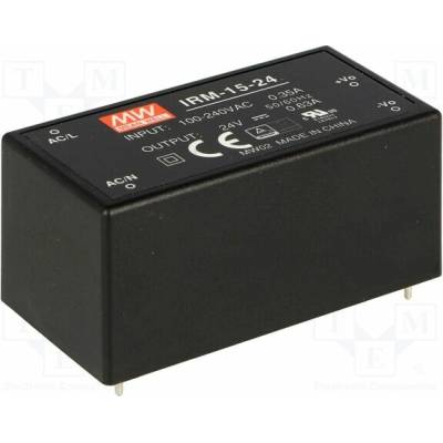 MEAN WELL IRM-15-24 Měnič: AC/DC; 15,12W; Uvst: 85÷264VAC,120÷370VDC; Uvýst: 24VDC