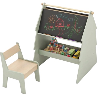 Costway Детски статив 2 в 1 Costway - Със столче (HY10279GN)