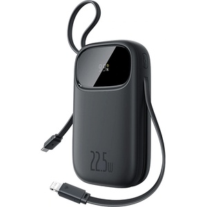 Baseus Външна батерия Baseus EnerFill FC31 (P10082106123-00) - USB, Type-C, с кабел, 22.5W, 10000mAh - Черна
