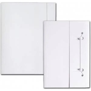 Barbara CARDBOARD FOLDER A4 250 G/M2 WITH ELASTIC BAND WHITE BARBARA