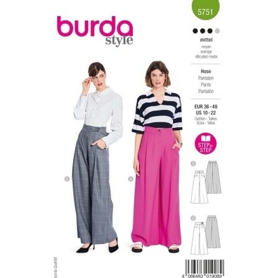 Střih Burda 5751 na volné kalhoty – Sleviste.cz