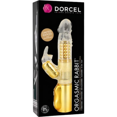 Dorcel Orgasmic Rabbit - вибратор с клитор стимулатор (златен)
