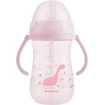 KikkaBoo Чаша със силиконовa сламка 300мл Dino World Pink (31302030076)