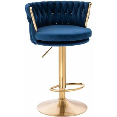 LuxuryForm Design Lyon Velur na zlatom tanieri modrá