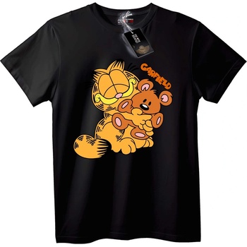 NOONEBRAND Тениска Garfield с Плюшена Мечка - XS, Black