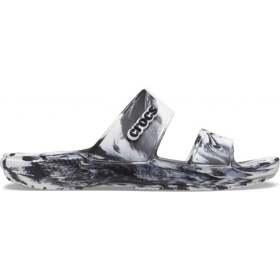 Crocs Classic Marbled Sandal white black