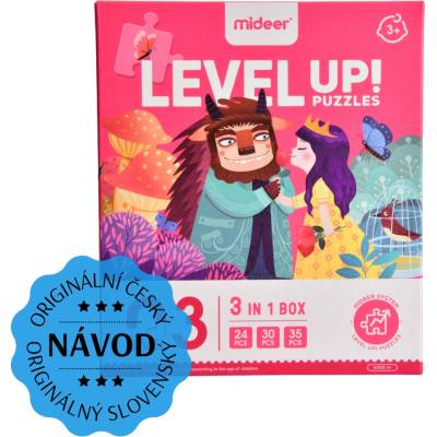 Mideer LEVEL UP! 03 Dobrodružstvá princezien 3v1 24. 30 a 35 dielov