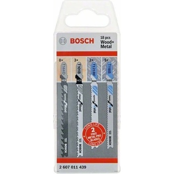 Bosch 18-dielna súprava pílových listov T 144 D/T 101 B/T 121 BF/T 118 B 2607011439