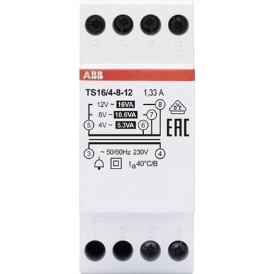 ABB Transformátor TS16/4-8-12, zvonkový, bezpečnostní, 2CSM228625R0812 2CSM228625R0812