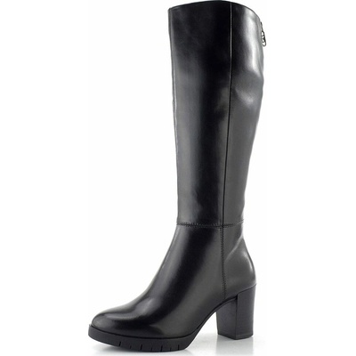 Tamaris kozačky na podpatku black 1-25542-43