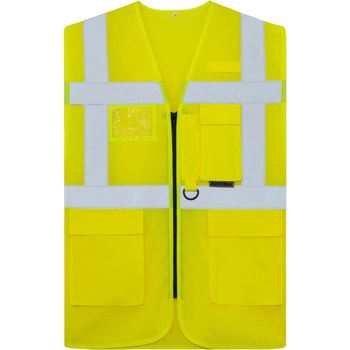 Korntex HI-VIS KXCMMF LARISA / Унисекс светлоотразителна мрежеста жилетка - HV жълта M (76CMMFzv802)