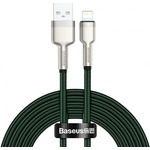Baseus Кабел за данни USB към Lightning 2.4A, 2m - Baseus Coffees (CALJK-B06) - зелен