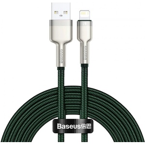 Baseus Кабел за данни USB към Lightning 2.4A, 2m - Baseus Coffees (CALJK-B06) - зелен
