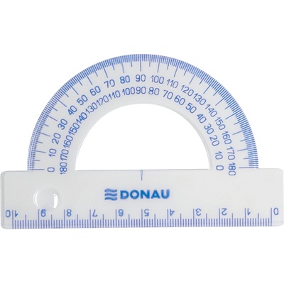 DONAU Транспортир Donau прозрачен, 10cm (00402-А)