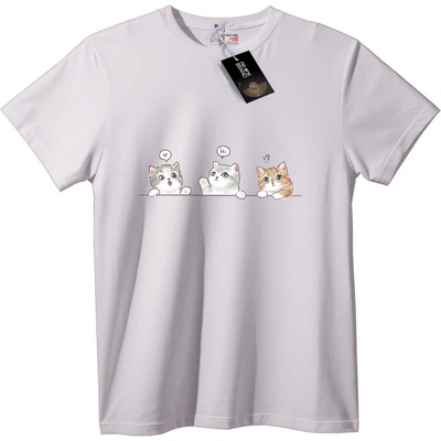 NOONEBRAND Тениска Сладки котки с балончета - 2XL, Black