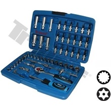 TRIUMF Gola sada 1/4" 53 dielna s vŕtanými torx nástavcami, 12hr. hlavice