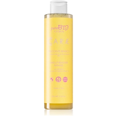puroBIO cosmetics Make-up Remover двуфазен продукт за почистване на грим 200ml