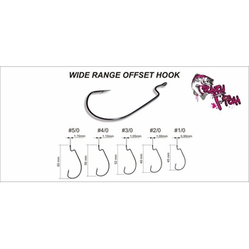Crazy Fish Wide Range Offset Hook vel.3 7 ks