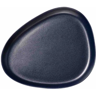 LIND DNA Servírovací tanier CURVE 35 cm, námornícka modrá, kamenina
