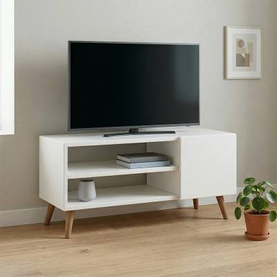 TopMebel Parma меламинов ТВ шкаф в бял цвят, размери 90 × 30 × 40 см