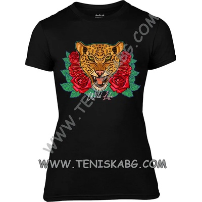 Fruit of the Loom Тениска - Тигър с рози 1