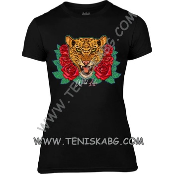 Image 1 of Fruit of the Loom Тениска - Тигър с рози 1