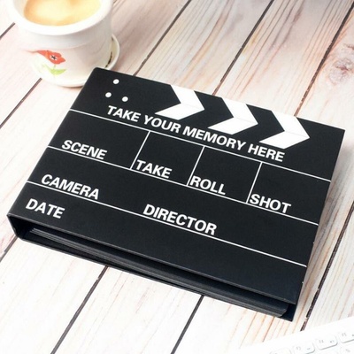 Zážitkový deník/fotoalbum filmová klapka + kreativní sada samolepek – Sleviste.cz