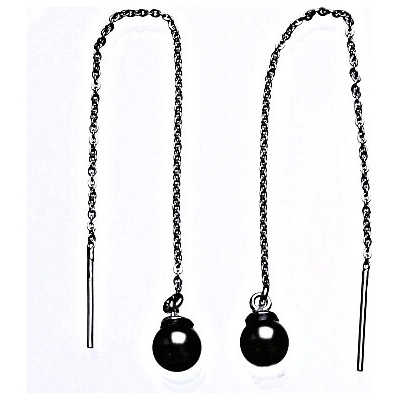 Čištín řetízkové protahovací se Swarovski černou perlou NŘ perla 5401