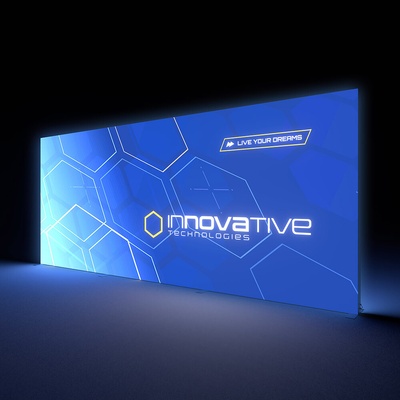 Jansen Display Svetelná stena Brightbox Pro Flex obojstranná 600 x 250 cm, 6000 x 2510 mm