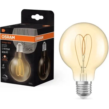 OSRAM Led ЛАМПА vintage 1906 cla60 g80 gold heart fil dim 8w e27 ledvance (4058075836884)