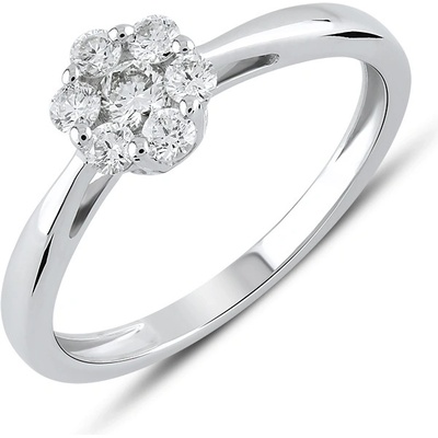 Lillian Vassago Zásnubní briliantový prsten z bílého zlata LLV59 DR037W