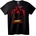 NOONEBRAND Тениска Street Fighter с Червен Пламък - 2XL, White