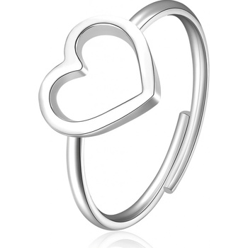 S`Agapõ Něžný otevřený prsten Srdce Click SCK90