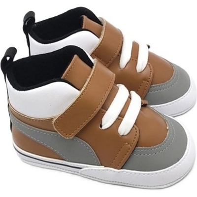 Funny Baby Бебешки буйки Funny Baby - Premium, размер 19, 11-15 м, кецове, кафяви (7373-13)