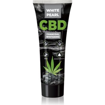 White pearl CBD Charcoal Whitening избелваща паста за зъби с активен въглен с конопено масло 75ml