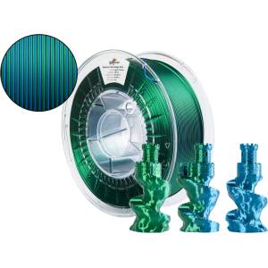 Spectrum 81414 3D нишка, PLA Magic Silk, 1, 75 мм, 1000 г, Многоцветен (Lagoon breeze) (81414)