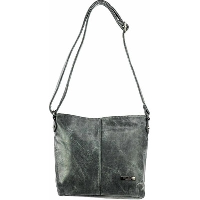 VIOLET dámska crossbody koženková kabelka Sivá