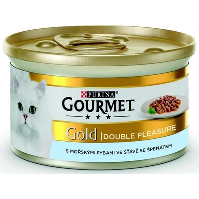 Gourmet Gold cat morské ryby v omáčke so špenátom 85 g