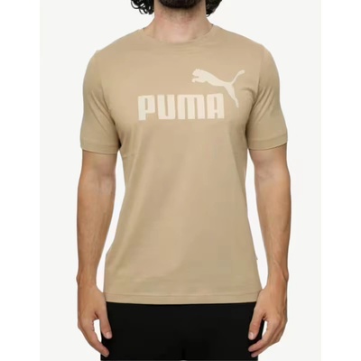 PUMA Essentials Logo Tee Beige