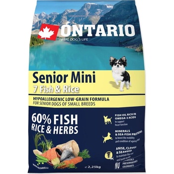 Ontario Senior Mini 7 Fish & Rice 2,25 kg