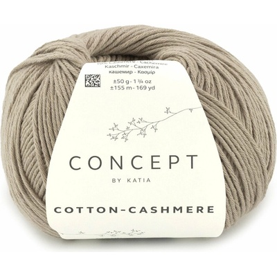 COTTON-CASHMERE Katia Farby COTTON-CASHMERE: 91 šedobéžová