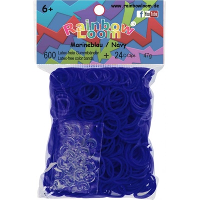 RAINBOW LOOM Original gumičky 600 kusov tmavomodrá