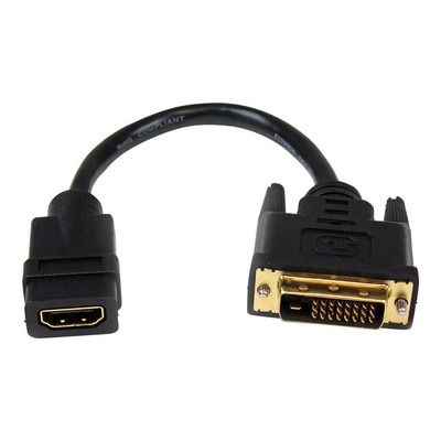 StarTech StarTech. com HDDVIFM8IN адаптер за видео кабел 0, 203 м HDMI тип A (стандартен) DVI-D Черен (HDDVIFM8IN)