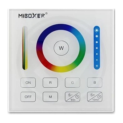 LED Solution Mi-Light RF Nástěnný dálkový ovladač pro RGB+RGBW+CCT LED pásky, 1-kanálový Barevná varianta patice: Bílá B0