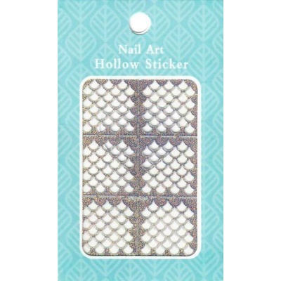 Nail Accessory Hollow Sticker šablóny na nechty viacfarebné kvapky 1 hárok 129