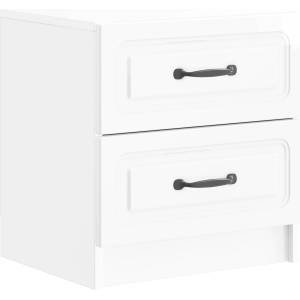 vidaXL Нощен шкаф Бял гланц 43 x 34, 5 x 44, 5 см Инженерна дървесина (895683)